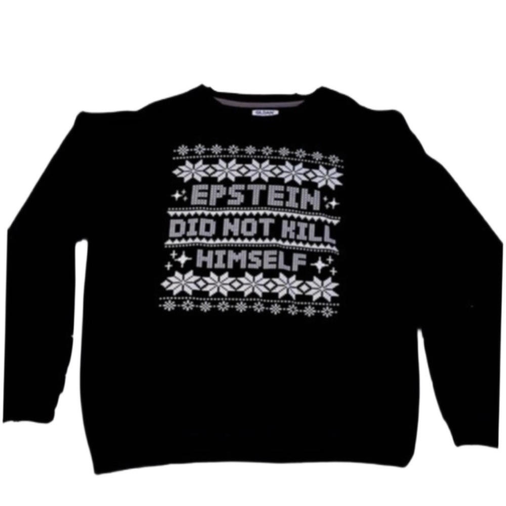 Epstein Did Not Kill Himself Meme Sweater – XL Gildan Unisex Graphic Sweatshirt - Picture 2 of 6